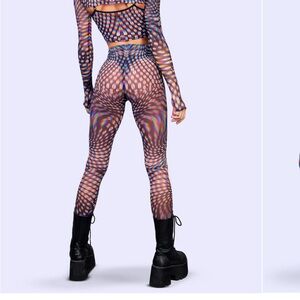 Badinka Micro Mesh Colorful Patterned Leggings